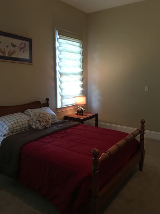 Bedroom with 10 foot ceilings
