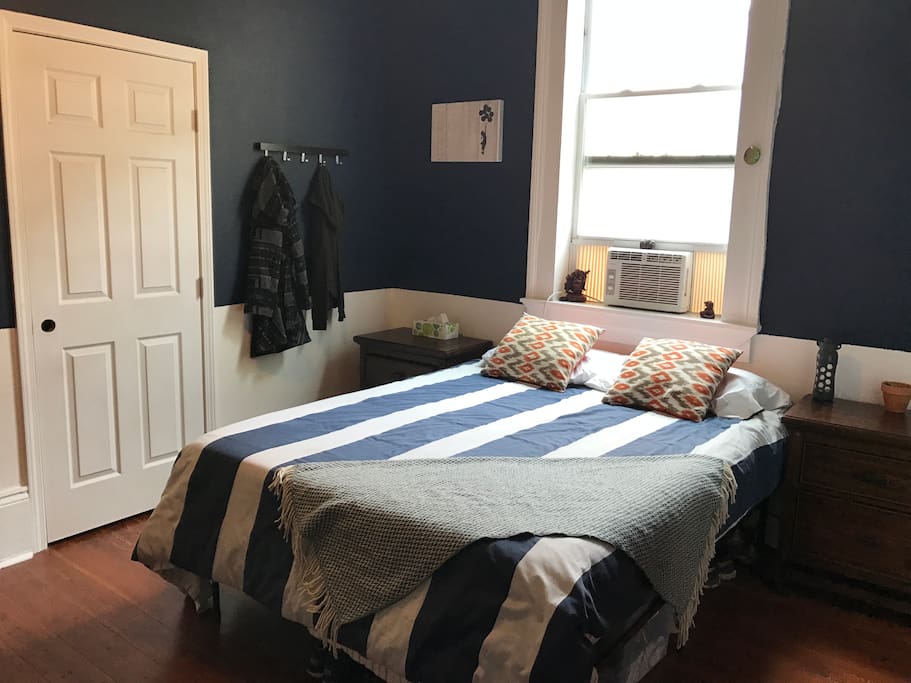 This is the only bedroom. Let us know if you need the air mattress set up. There's also a very comfy couch.