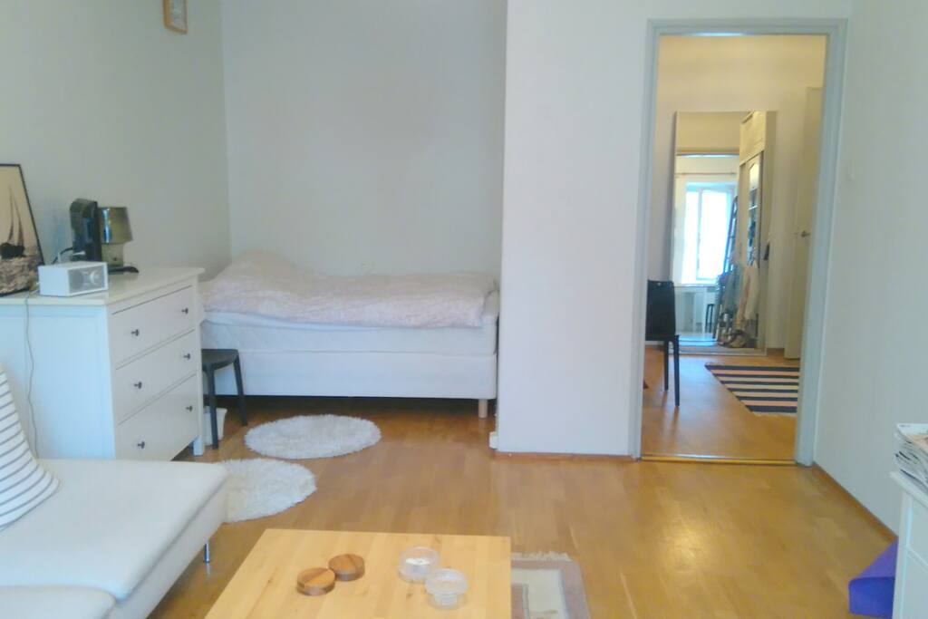 Double bed, alcove