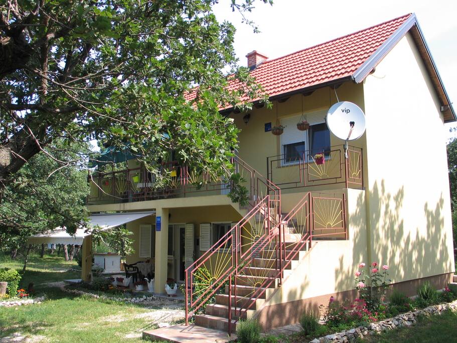 The apartment is on the upper floor.