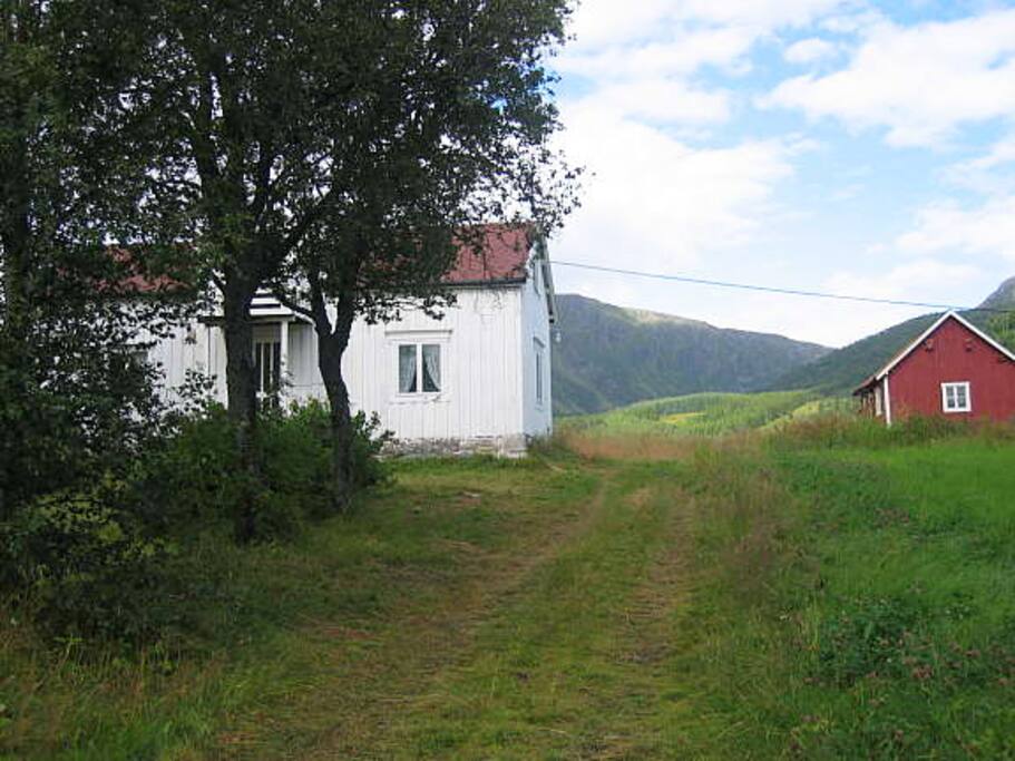 Outside of the house and parking space