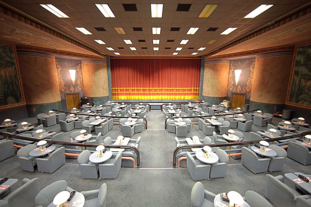 Have a unique experience dinning and watching the latest movies