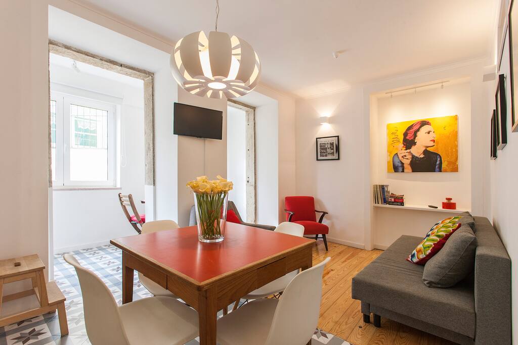 Cozy living room where you can rest after exploring the city