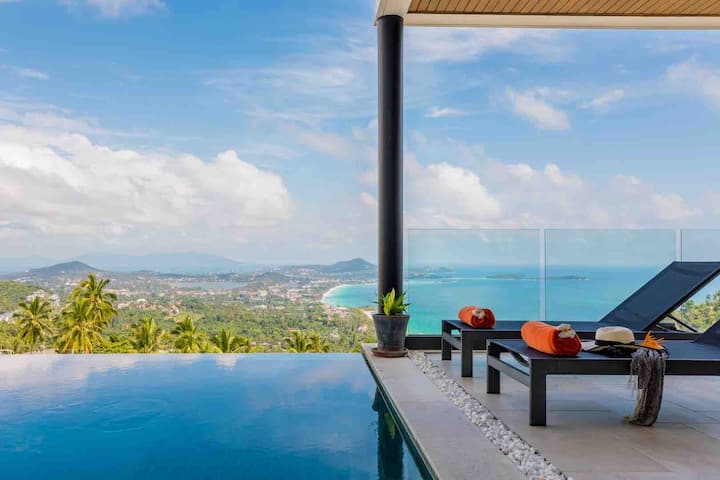 Chaweng Noi Modern Villa With Sea View And Pool - Ko Samui