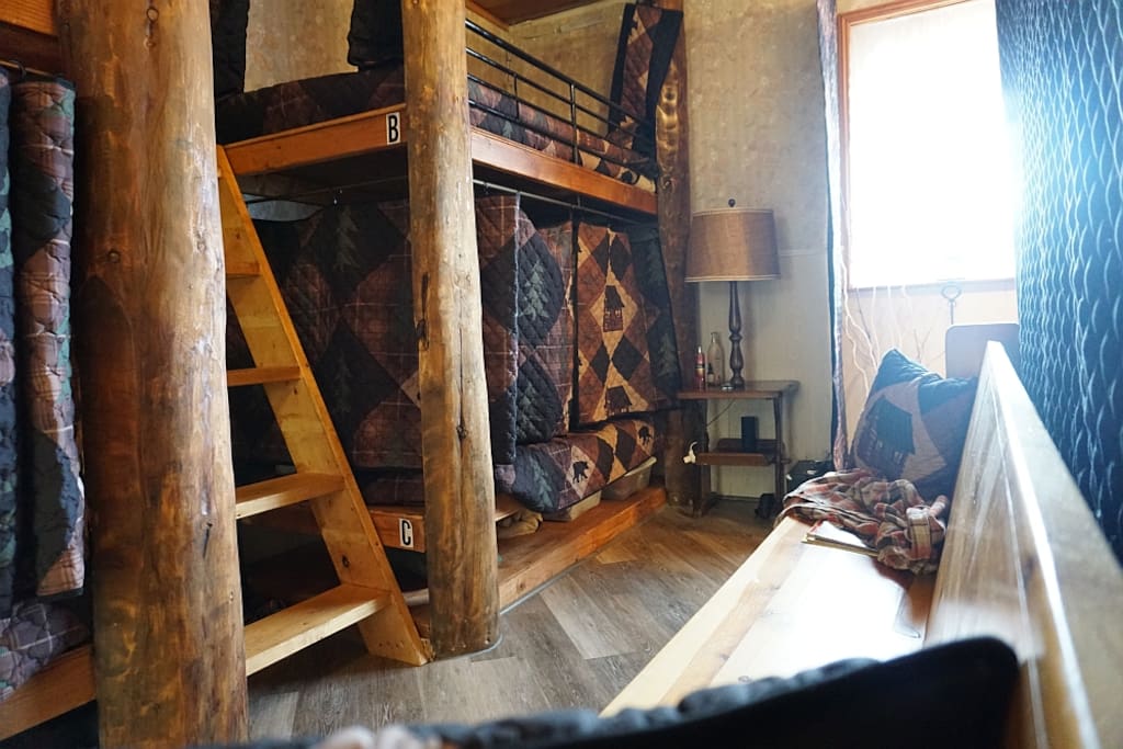 Bunks with bedding and towels included.