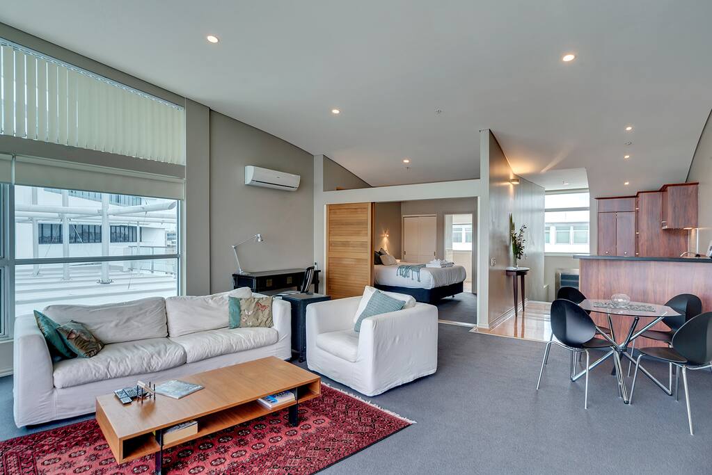 Open plan design which gets both the morning and late afternoon sun.