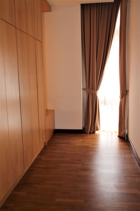 Masterbed room open wardrobe area