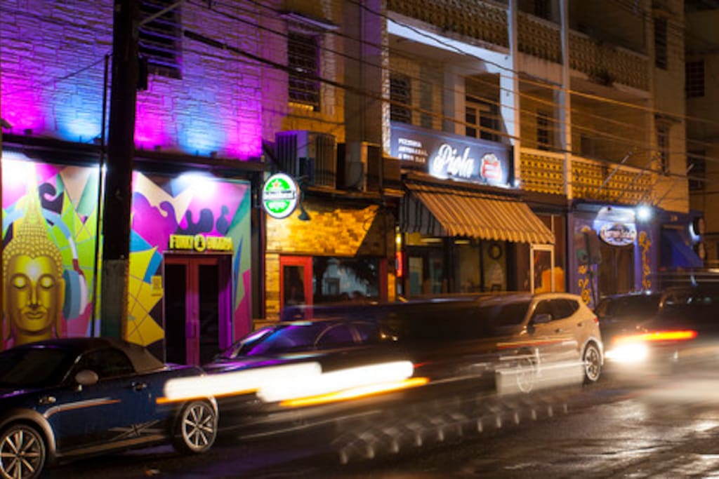 Our place is around the corner of Calle Loiza's many gastropub and vintage shop offerings!