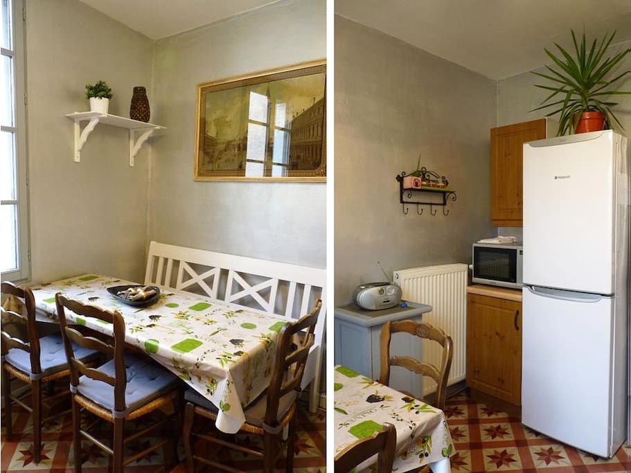 Coin repas dans cuisine