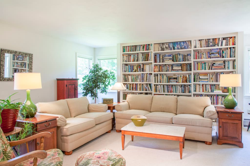 Living room with two sets of doors