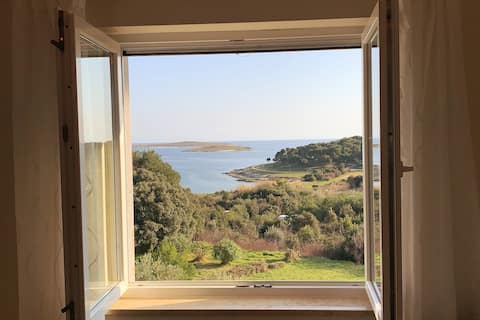 Attic apartment first line to the sea