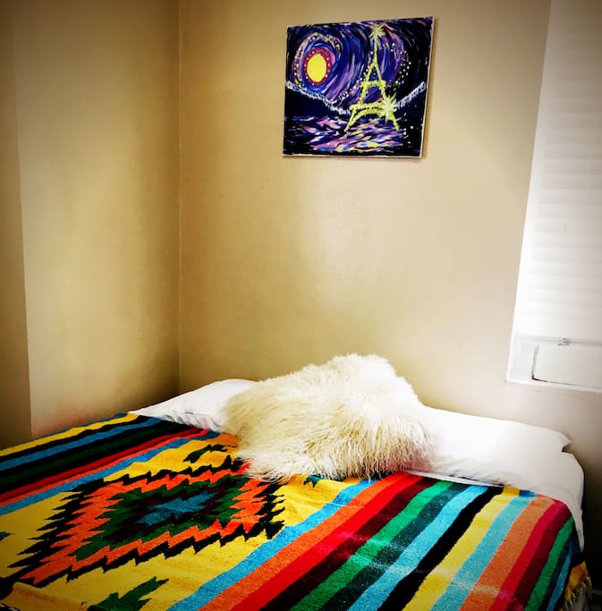 Comfy bed with fresh linens for each guest.