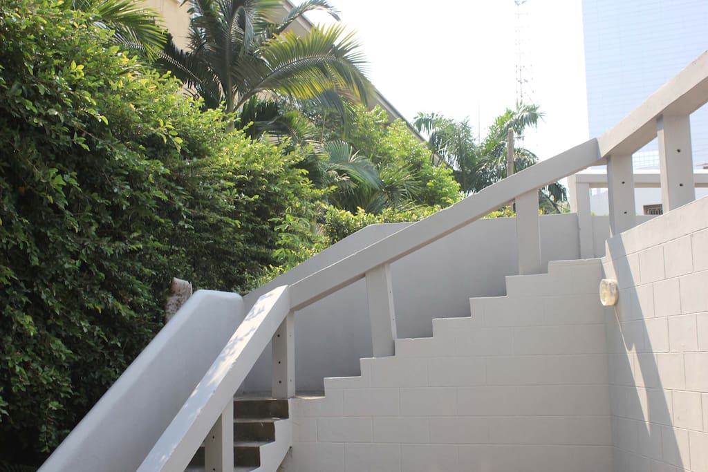 Steps to terrace