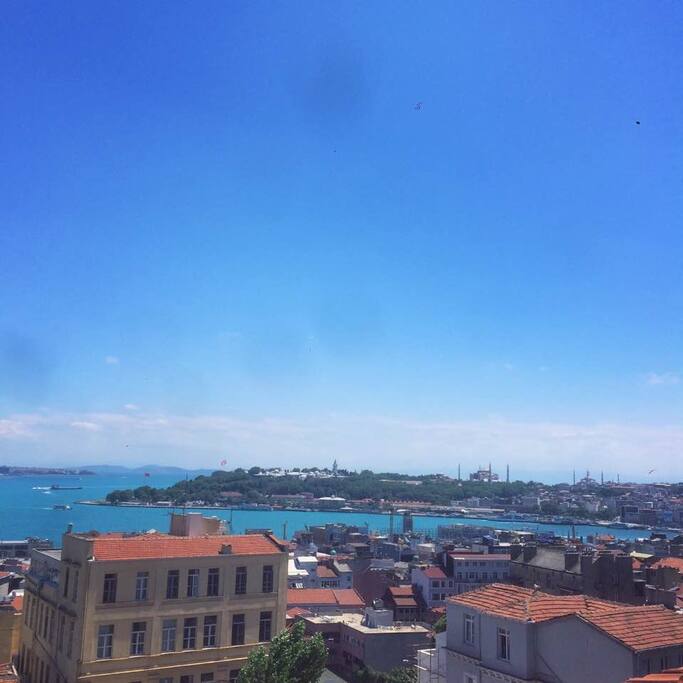 The Sultan Ahmed Mosque and Hagia Sophia opposite