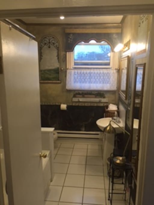 Bathroom. Closet and airtub not shown.