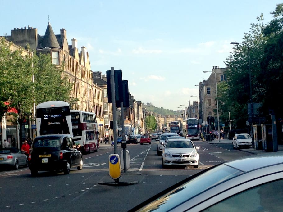 Leith Walk heading to Edinburgh's Old Town