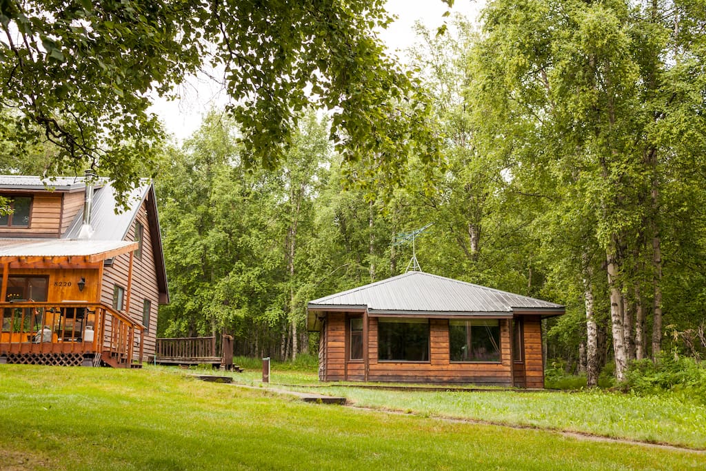 Next to main house....apart but secure.