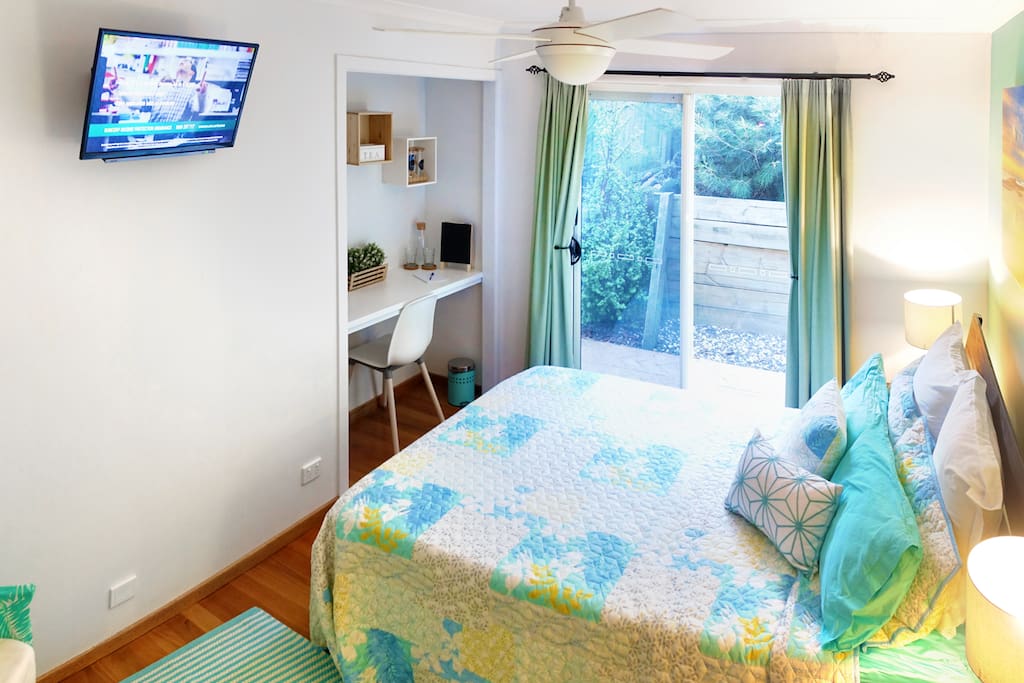 Enjoy TV viewing from your bed
