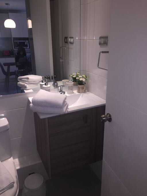 baño con secador de pelo disponible