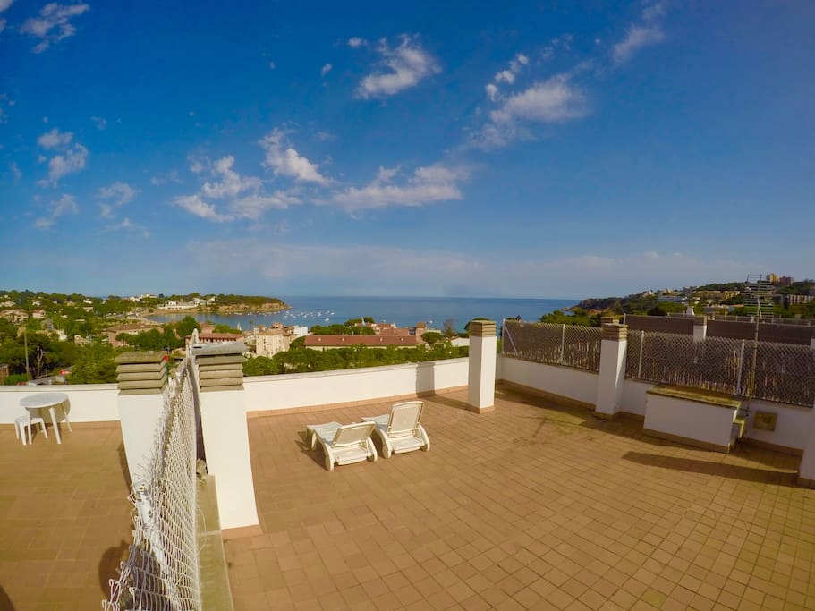 Penthouse views on a Sunny day from the Private Solarium