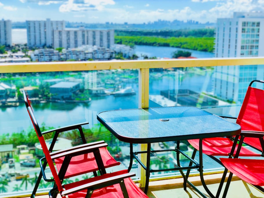Large water front balcony