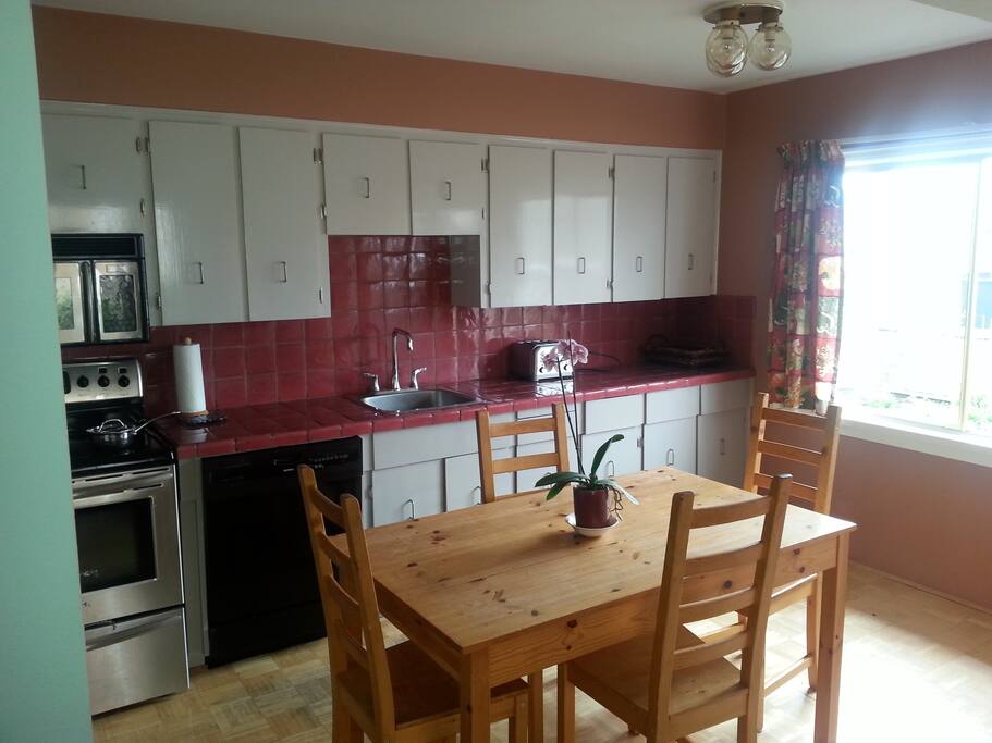 Prepare your meals in the spacious, garden-view kitchen.