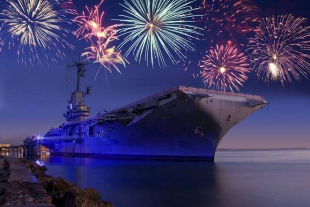 "the Blue Ghost" USS Lexington is a very famous floating museum. Minutes away walking down North Beach