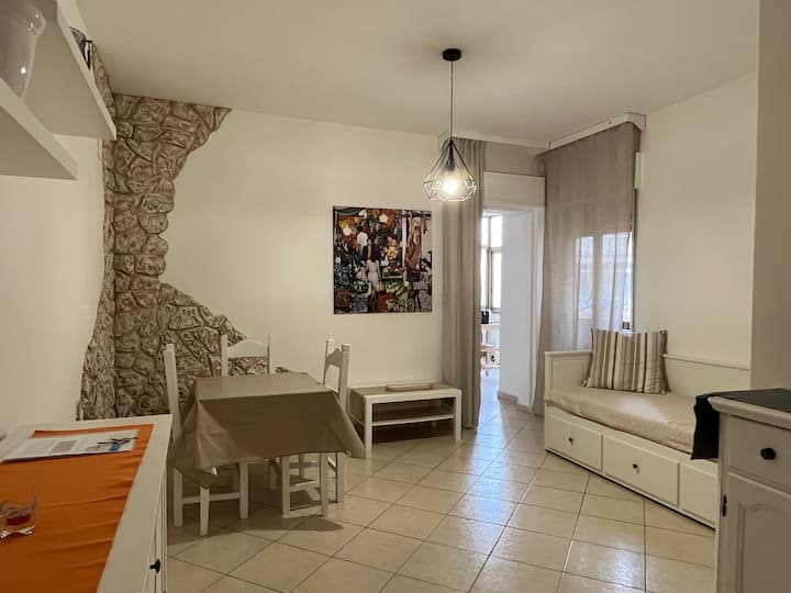 Soggiorno con divano letto 