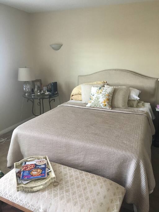 Comfy foam topped queen bed