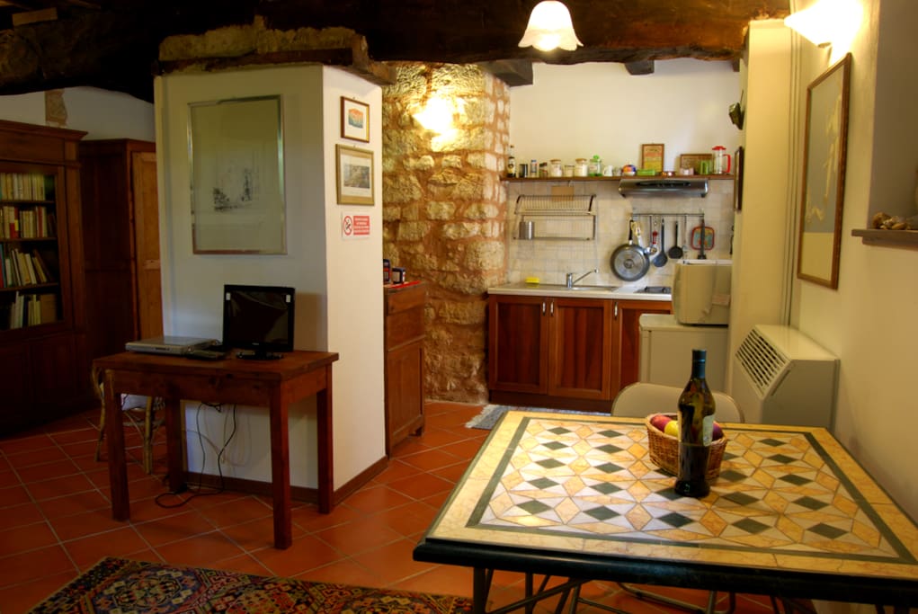 The Kitchen and living corner