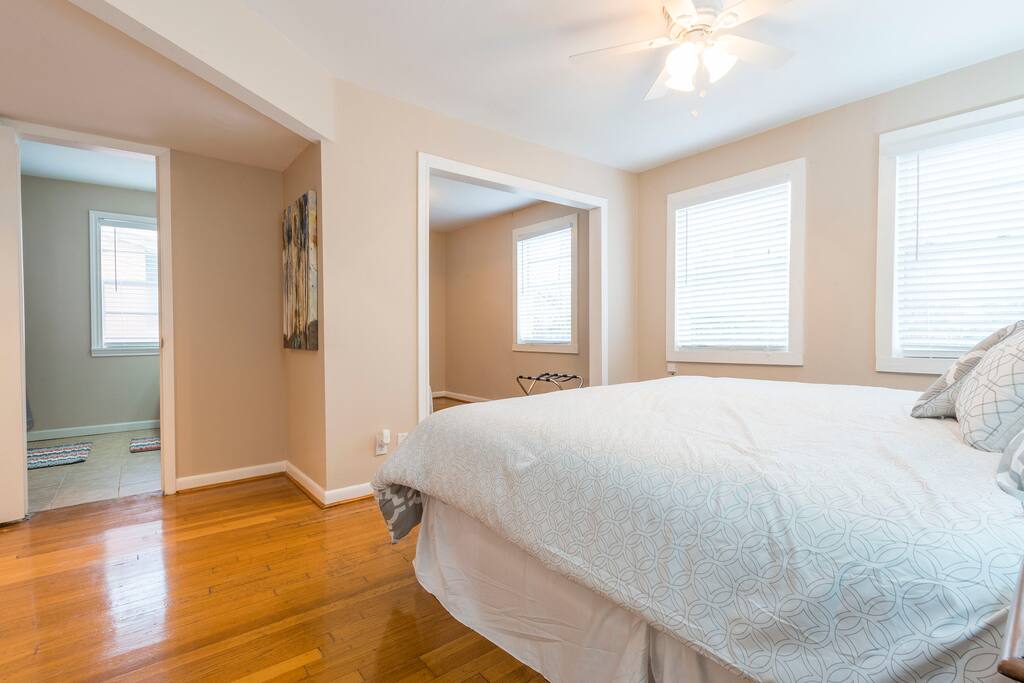 View from the headboard of Bedroom 1.