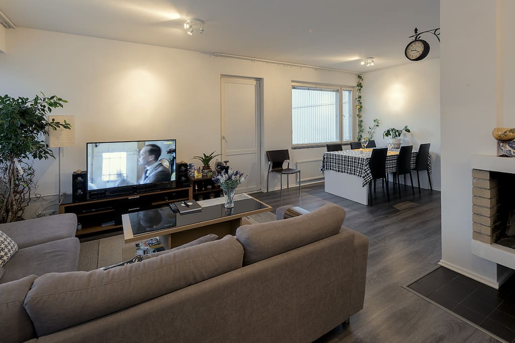 Cozy space with comfortable furniture enable the living room more relaxation.