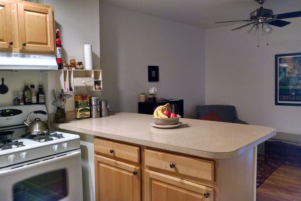Kitchen, attached to small living room