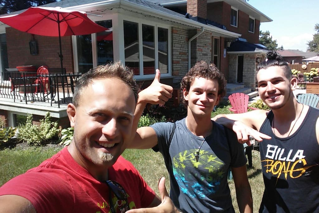 a couple friends visiting from Michigan
