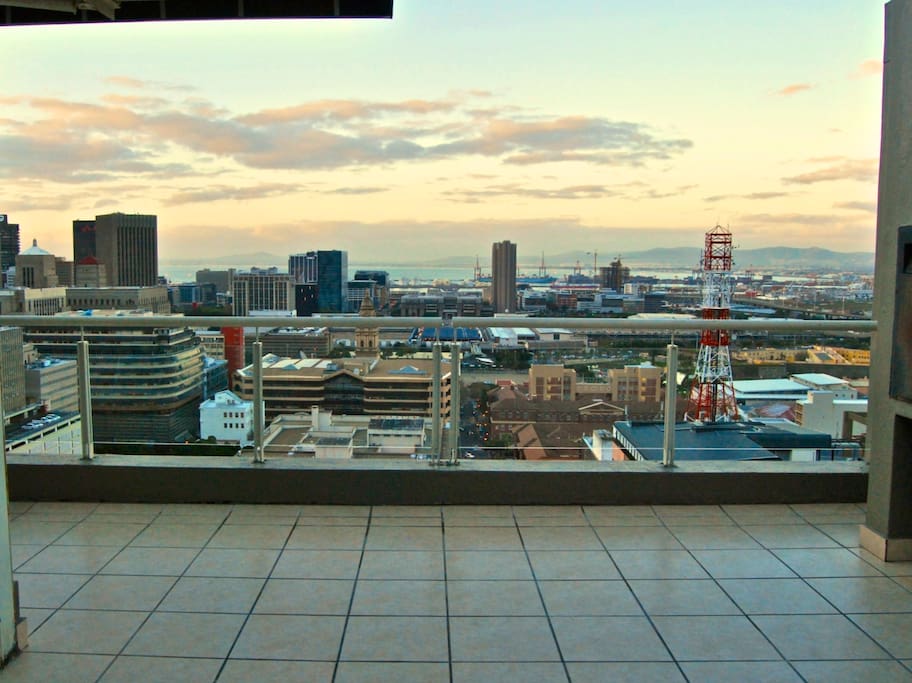 Views from the rooftop looking towards the renowned city foreshore.