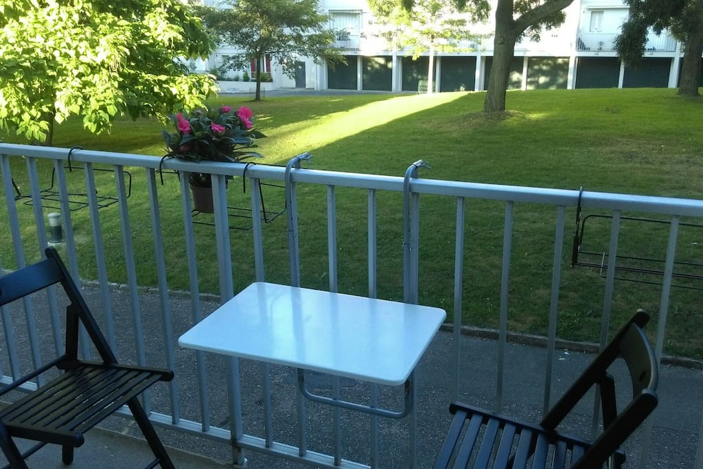 Un balcon pour la pause cigarette.