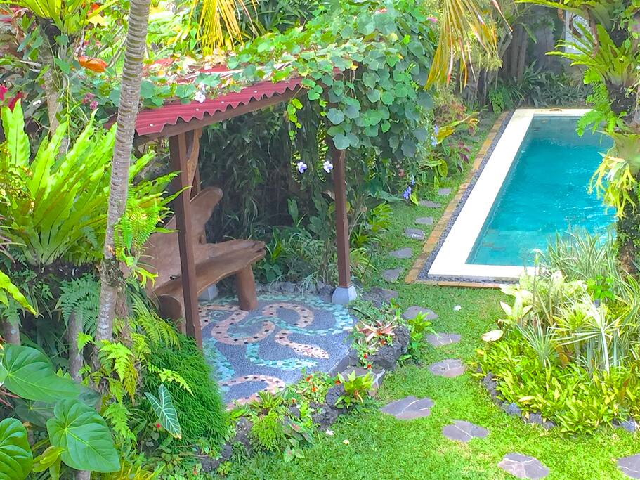 Garden view from veranda.