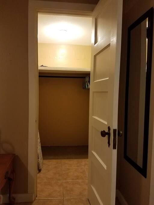 closet has ample space for personal belongings