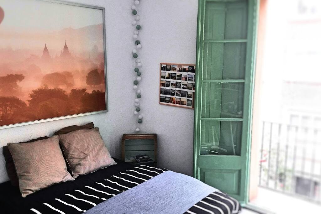 bedroom is spacious with little balcony :)