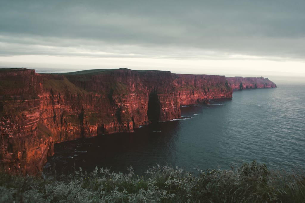 Sunset at Cliffs of Moher- picture taken 2 miles away