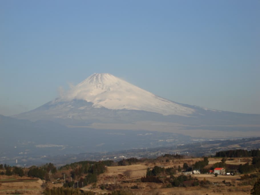 温泉風呂から富士山ビュー