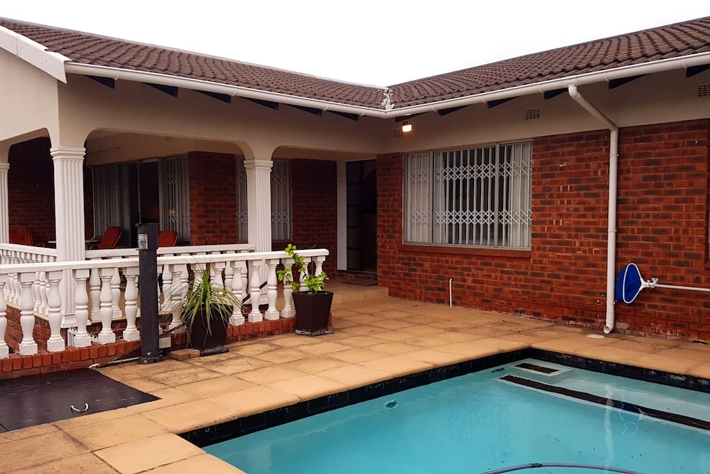 Front of unit and swimming pool