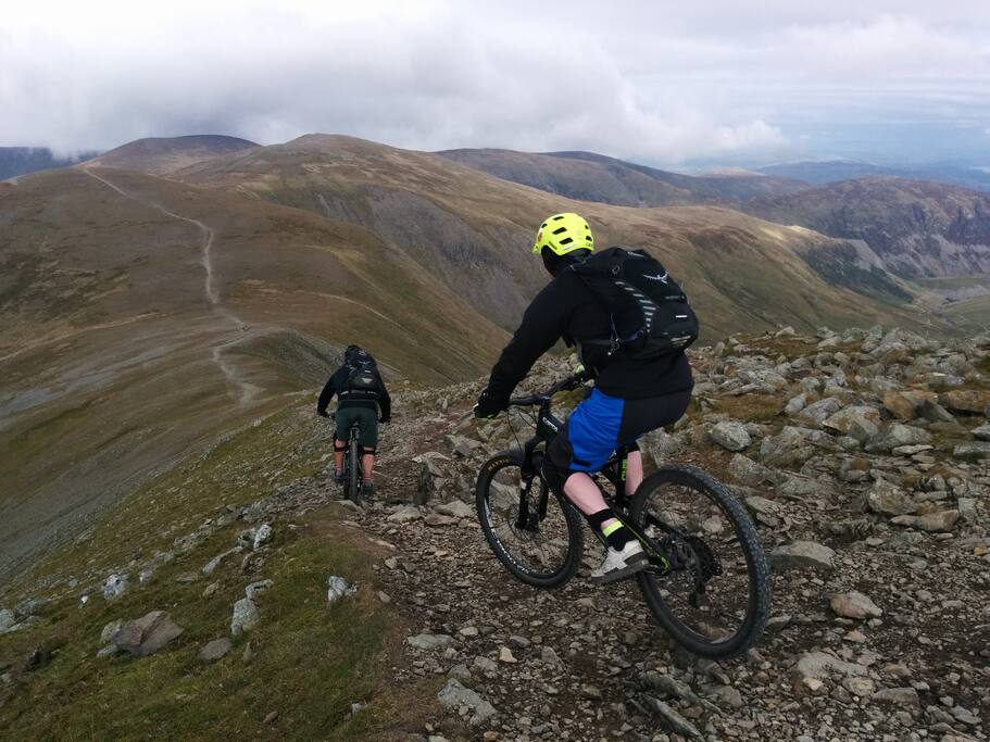 Biking on Helvellyn Ridge