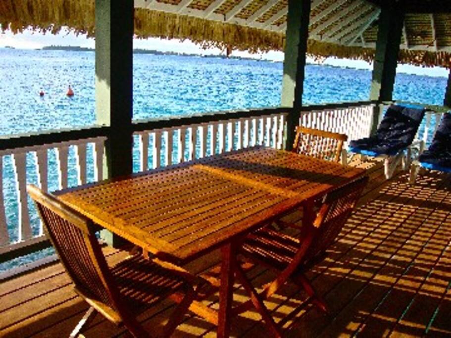 Breakfast lunch or dinner at sunset. What a view!
