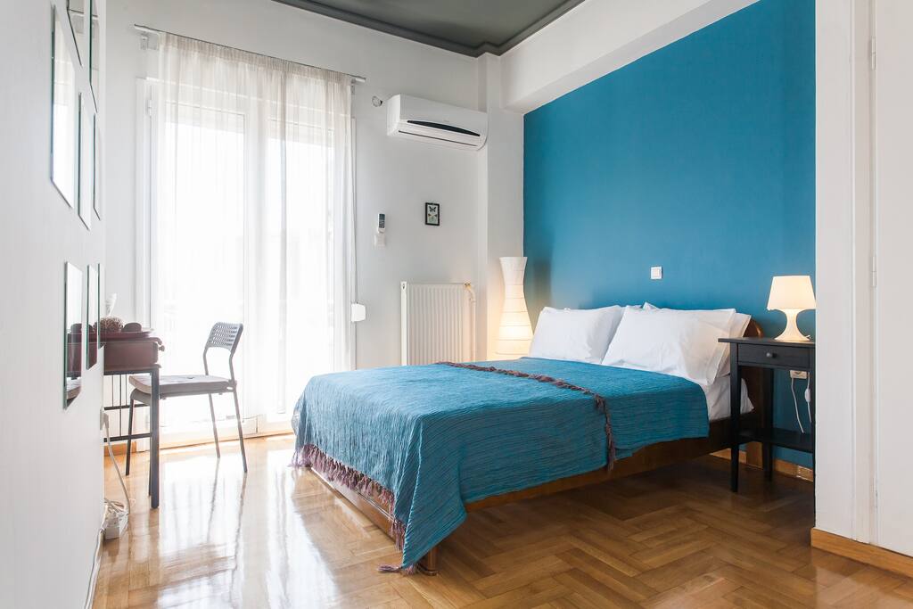 Functional Bedroom with ambient lighting and plenty of space