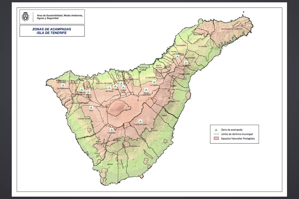 Elige la zona donde deseas acampar y sácate por internet tu autorización 13 áreas de acampadas públicas y gratuitas.
( http:// centralreservas. tenerife. es/?a=5) unir el enlace anterior para sacar autorización, IMPRESCINDIBLE