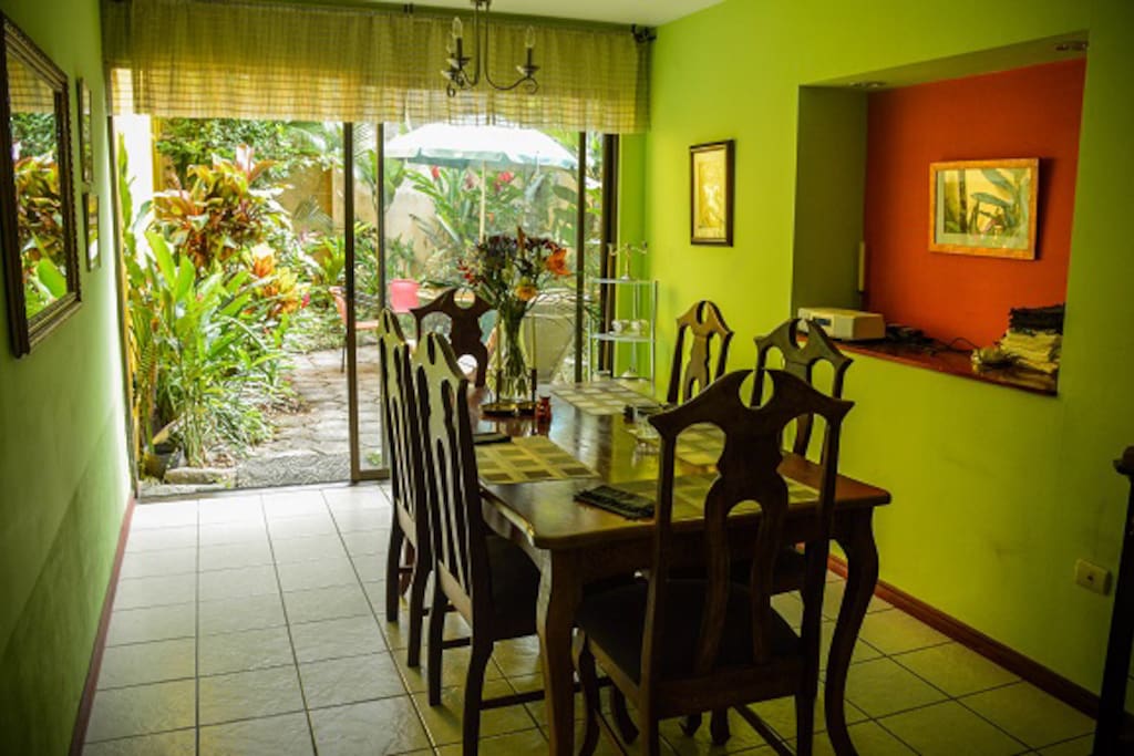 Dining room and entry to private garden