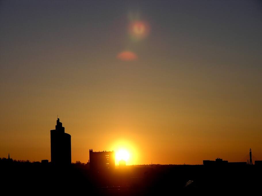 Sunset from the balcony