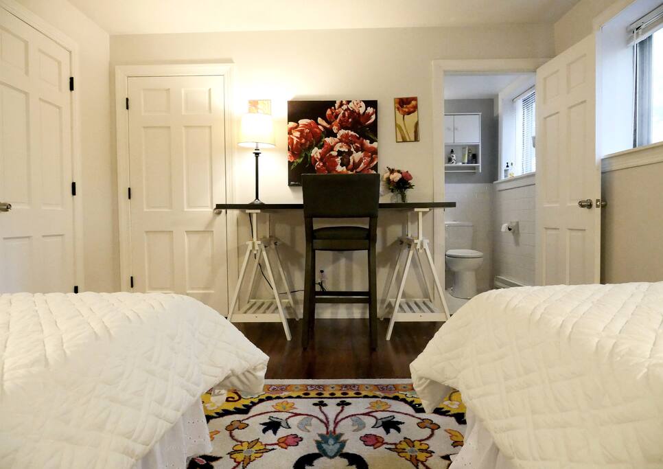 Work station within bedroom