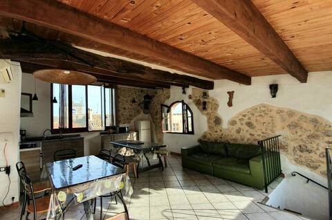 duplex  heart of historic city panoramic view